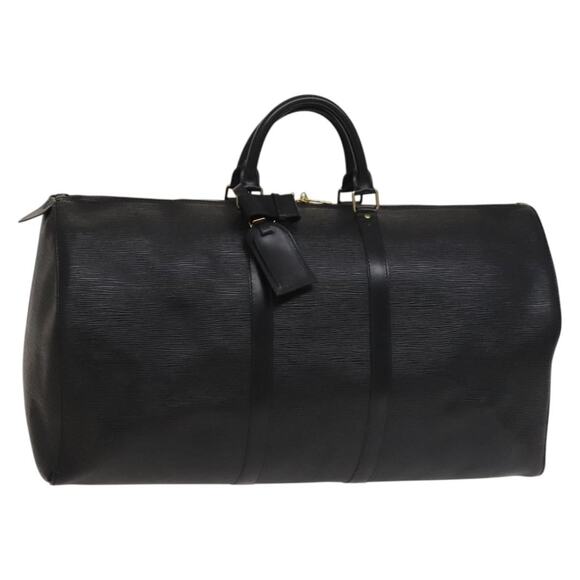 LOUIS VUITTON Epi Keepall 55 Boston Bag Noir Black M42952 - Picture 1 of 16